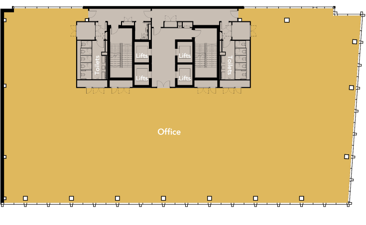 9th to 6th Floor Plan view - Cadworks™ Glasgow