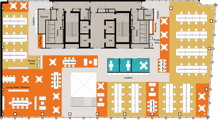 Space plan - Multi-Floor Arrangement - Cadworks™ Glasgow